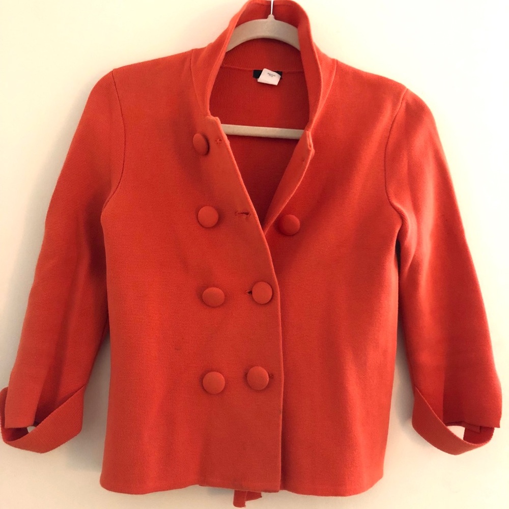 J Crew Orange Double Breasted Jacket - image 5